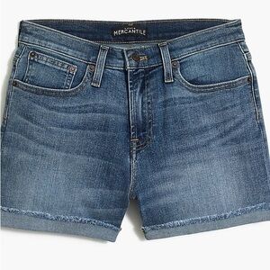 2/$25 J. Crew Mercantile Dark Blue High Rise Waisted Cutoff Denim Jean Shorts 28